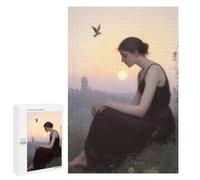 Puzzles pour Adolescents Woman in Black Dress at Sunset Puzzles pour Adolescents - Décoration Murale - Cadeau Unique pour Anniversaire Et Noël