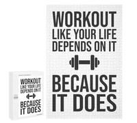 Puzzles pour Adolescents Workout Like Your Life Depends on It Casse-têtes pour Adolescents - Jeu De Réflexion - Améliore La Mémoire - Cadeaux De Noël Et d'anniversaire