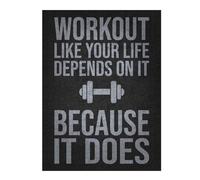 Puzzles pour Adolescents Workout Like Your Life Depends on It, Gym Motivation Puzzles pour Adultes : des Jouets À Monter Soi-même, Amusants Et Originaux, Parfaits pour Un Anniversaire Ou Noël