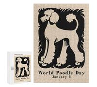 Puzzles pour Adolescents World Poodle Day Jan 6 Casse-têtes pour Adolescents - Jeu De Réflexion - Améliore La Mémoire - Cadeaux De Noël Et d'anniversaire
