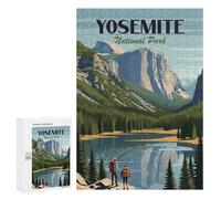 Puzzles pour Adolescents Yosemite National Park Puzzles pour Adultes Jeux Relaxants Qui Améliorent La Mémoire Cadeaux Uniques pour Un Anniversaire Et Noël 300 PCS