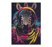 Puzzles pour Adolescents Zebra Astronaut Space Adventure Puzzle Adulte, Jeu Familial, Difficile, Cadeau d'anniversaire, Cadeaux, 38x26cm/1000pcs