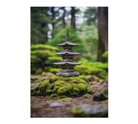 Puzzles pour Adolescents Zen Japanese Temple Pagoda Puzzles pour Adolescents, Jouets Anti-Stress, Décoration Murale, Cadeau d'anniversaire, Cadeaux, 38x26cm/1000pcs