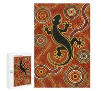 Puzzles pour Adolescents1000 PCS Aboriginal Art Lizard Puzzles pour Adultes Jeux Relaxants Décoration Murale Cadeaux d'anniversaire Uniques 1000 PCS