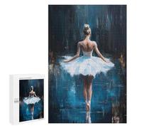 Puzzles pour Adolescents1000 PCS Ballet Dancer in Blue Stillness in Blue Puzzles pour Adultes Jeu Manuel Améliore La Mémoire Cadeaux d'anniversaire Uniques 1000 PCS
