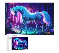 Puzzles pour Adolescents1000 PCS Enchanted Unicorn in Mystical Forest Puzzles pour Adultes, Jeux Amusants Et Anti-Stress, À Offrir en Cadeau À Toute La Famille 1000 PCS
