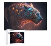 Puzzles pour Adolescents1000 PCS Galactic Leopard Cosmic Artwork -2 Puzzles pour Adultes, Jeux Amusants Et Anti-Stress, À Offrir en Cadeau À Toute La Famille 1000 PCS