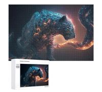 Puzzles pour Adolescents1000 PCS Galactic Leopard Cosmic Majesty Puzzles pour Adultes, Jeux Amusants Et Anti-Stress, À Offrir en Cadeau À Toute La Famille 1000 PCS