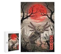 Puzzles pour Adolescents1000 PCS Halloween Axolotl Monster Puzzles pour Adultes Jeu Manuel Améliore La Mémoire Cadeaux d'anniversaire Uniques 1000 PCS
