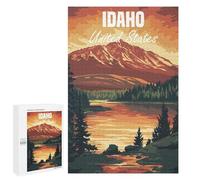 Puzzles pour Adolescents1000 PCS Idaho Mountain Landscape Puzzles pour Adultes Jeu Manuel Améliore La Mémoire Cadeaux d'anniversaire Uniques 1000 PCS
