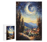 Puzzles pour Adolescents1000 PCS Impressionist Inspired Starry Night Puzzles pour Adultes Jeux Relaxants Décoration Murale Cadeaux d'anniversaire Uniques 1000 PCS