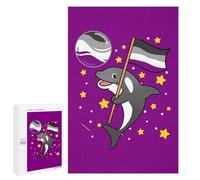 Puzzles pour Adolescents1000 PCS Orca Space Asexual Pride Puzzles pour Adultes Jeux Relaxants Décoration Murale Cadeaux d'anniversaire Uniques 1000 PCS