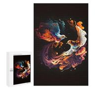 Puzzles pour Adolescents1000 PCS Phoenixes Fighting Puzzles pour Adultes Jeu Manuel Améliore La Mémoire Cadeaux d'anniversaire Uniques 1000 PCS