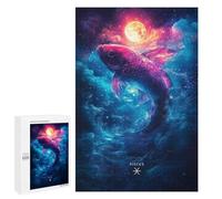 Puzzles pour Adolescents1000 PCS Pisces Zodiac Fish Puzzles pour Adultes Jeu Manuel Améliore La Mémoire Cadeaux d'anniversaire Uniques 1000 PCS