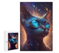 Puzzles pour Adolescents1000 PCS Siamese Cat Unnatural Puzzles pour Adultes Jeu Manuel Améliore La Mémoire Cadeaux d'anniversaire Uniques 1000 PCS