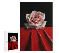 Puzzles pour Adolescents1000 PCS Single Pink Rose Puzzles pour Adultes Jeux Relaxants Décoration Murale Cadeaux d'anniversaire Uniques 1000 PCS