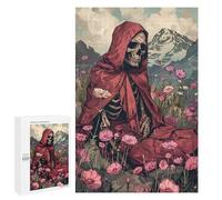 Puzzles pour Adolescents1000 PCS Skeleton Enjoying Flowers Puzzles pour Adultes Jeu Manuel Améliore La Mémoire Cadeaux d'anniversaire Uniques 1000 PCS