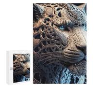 Puzzles pour Adolescents1000 PCS Steampunk Leopard Sculpture Puzzles pour Adultes, Jeux Amusants Et Anti-Stress, À Offrir en Cadeau À Toute La Famille 1000 PCS