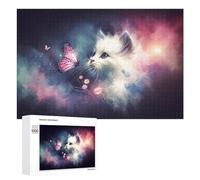 Puzzles pour Adolescents1000 PCS Whispering Butterflies A Whimsical Cat's Tale Puzzles pour Adultes, Jeux Amusants Et Anti-Stress, À Offrir en Cadeau À Toute La Famille 1000 PCS