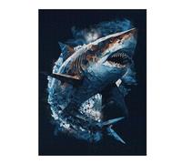 Puzzles pour Adolescents1000pcs(52x38cm) Abstract Geometric Shark Puzzles pour Adultes Jeu Familial Cadeaux pour Femmes Aide À Stimuler Le Cerveau 1000pcs(52x38cm)