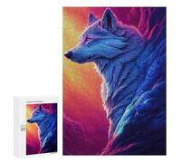Puzzles pour Adolescents300 PCS Celestial Wolf Puzzles pour Adultes Jeux Relaxants Décoration Murale Cadeaux d'anniversaire Uniques 300 PCS