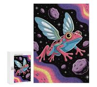 Puzzles pour Adolescents300 PCS Flying Frog in Space Puzzles pour Adultes Jeu Manuel Améliore La Mémoire Cadeaux d'anniversaire Uniques 300 PCS