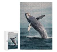 Puzzles pour Adolescents300 PCS Humpback Whale Breaching Puzzles pour Adultes Jeux Relaxants Décoration Murale Cadeaux d'anniversaire Uniques 300 PCS