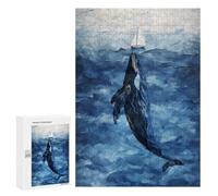 Puzzles pour Adolescents300 PCS Jonah and The Whale Puzzles pour Adultes Jeu Manuel Améliore La Mémoire Cadeaux d'anniversaire Uniques 300 PCS