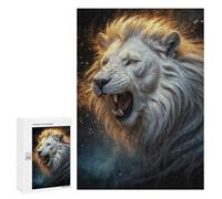 Puzzles pour Adolescents300 PCS Magical White Lion Puzzles pour Adultes Jeu Manuel Améliore La Mémoire Cadeaux d'anniversaire Uniques 300 PCS