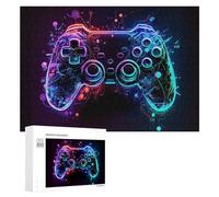 Puzzles pour Adolescents300 PCS Neon Gaming Controller Artwork -2 Puzzles pour Adultes, Jeux Amusants Et Anti-Stress, À Offrir en Cadeau À Toute La Famille 300 PCS