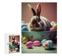 Puzzles pour Adolescents300 PCS Rabbit Easter Bunny Animal Puzzles pour Adultes Jeu Manuel Améliore La Mémoire Cadeaux d'anniversaire Uniques 300 PCS