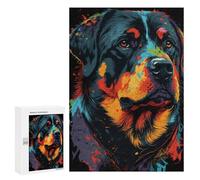 Puzzles pour Adolescents300 PCS Rottweiler Style 1 Puzzles pour Adultes Jeux Relaxants Décoration Murale Cadeaux d'anniversaire Uniques 300 PCS