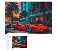 Puzzles pour Adolescents300 PCS Sunset Luxury Miami Beach Dreamscape Puzzles pour Adultes, Jeux Amusants Et Anti-Stress, À Offrir en Cadeau À Toute La Famille 300 PCS