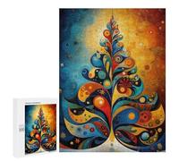 Puzzles pour Adolescents500 PCS Celestial Tree of Light - Abstract Holiday Geometry Puzzles pour Adultes Jeu Manuel Améliore La Mémoire Cadeaux d'anniversaire Uniques 500 PCS