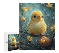 Puzzles pour Adolescents500 PCS Cute Chick on Branch Puzzles pour Adultes Jeux Relaxants Décoration Murale Cadeaux d'anniversaire Uniques 500 PCS