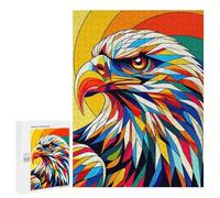 Puzzles pour Adolescents500 PCS Eagle WPAP Colorful Puzzles pour Adultes Jeux Relaxants Décoration Murale Cadeaux d'anniversaire Uniques 500 PCS