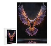 Puzzles pour Adolescents500 PCS Geometric Eagle with Glowing Lines Puzzles pour Adultes Jeu Manuel Améliore La Mémoire Cadeaux d'anniversaire Uniques 500 PCS