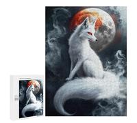 Puzzles pour Adolescents500 PCS Kitsune Yin Yang Moon Puzzles pour Adultes Jeux Relaxants Décoration Murale Cadeaux d'anniversaire Uniques 500 PCS