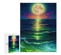 Puzzles pour Adolescents500 PCS Moonlit Ocean Waves Puzzles pour Adultes Jeu Manuel Améliore La Mémoire Cadeaux d'anniversaire Uniques 500 PCS