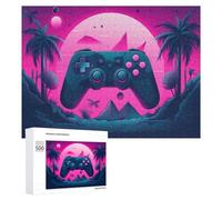 Puzzles pour Adolescents500 PCS Neon Desert Adventure with Controller Puzzles pour Adultes, Jeux Amusants Et Anti-Stress, À Offrir en Cadeau À Toute La Famille 500 PCS