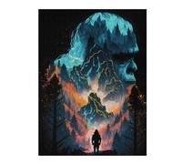 Puzzles pour Adolescents52x38cm/1000pcs Nature's Majesty A Forest's Portrait Casse-têtes pour Adultes - Jeu De Réflexion - Défi Difficile pour Anniversaire, Noël 52x38cm/1000pcs