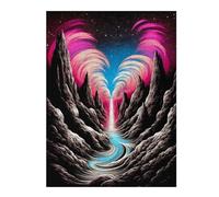 Puzzles pour Adolescents52x38cm/1000pcs Neon Valley with Luminous Stream Casse-têtes pour Adultes - Jeu De Réflexion - Défi Difficile pour Anniversaire, Noël 52x38cm/1000pcs