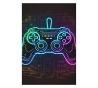 Puzzles pour Adolescents75x50cm/1000pcs Neon Gaming Controller Artwork-12 Casse-têtes pour Adultes - Jeu De Réflexion - Défi Difficile pour Anniversaire, Noël 75x50cm/1000pcs
