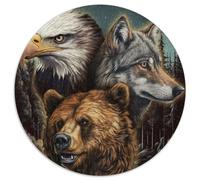 Puzzles pour Adultes : 1 000 Animaux d'Amérique, Niveau débutant, idéal pour Les Anniversaires et Les fêtes (Taille : 67,5 x 67,5 cm)