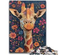 Puzzles pour Adultes 1 000 Animaux girafes, Jouets éducatifs, Jeux familiaux, Cadeaux d'anniversaire Uniques (75x50cm)