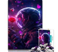 Puzzles pour Adultes 1 000 astronautes Roses, Jouets addictifs pour stimuler l'intelligence cérébrale, liste de souhaits avec Le Père Noël, pour Les Enfants de 14 Ans et Plus, 38x26cm