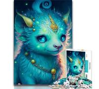 Puzzles pour Adultes 1 000 bébés Dragons Mignons pour Adolescents Jeu Stimulant pour Tous Les âges Cadeaux pour Hommes et Femmes 75x50cm