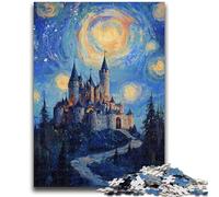Puzzles pour Adultes 1 000 châteaux sous Les étoiles, Jouets éducatifs, Jeux familiaux, Cadeaux d'anniversaire Uniques (75x50cm)