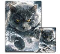 Puzzles pour Adultes 1 000 Chats fantastiques en Carton, Jeux stimulants, Cadeaux d'anniversaire Uniques pour Les Enfants de 14 Ans et Plus 26 x 38 cm