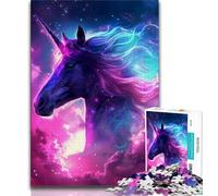 Puzzles pour Adultes 1 000 Chevaux Violets de rêve, idéal comme Cadeau pour Toute la Famille (Taille 75x50cm)